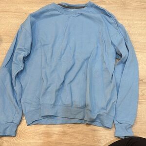 Athletic Works Men's Light Blue Crewneck Sweater